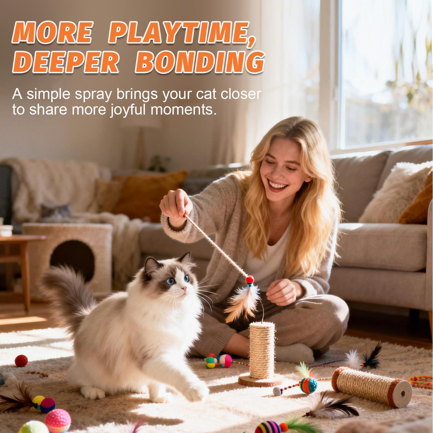 PAW PLANET 2.8 fl.oz. Advanced Catnip Spray with Silvervine for Indoor Cats & Kittens, 95%+ Response Rate, Natural Training & Play Mist