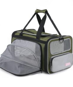 Pawaii Cat Carrier with ID Tag, TSA Airline Approved Soft Sided Collapsible Pet Travel Carrier, Portable Comfortable Convenient Foldable Cat Travel Bag