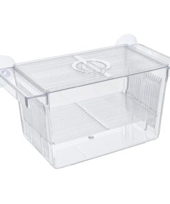 Pawfly Aquarium Fish Breeding Box Acrylic Hatchery Incubator Tank with Suction Cups Medium Isolation Box for Baby Fish Shrimp Betta and Guppy