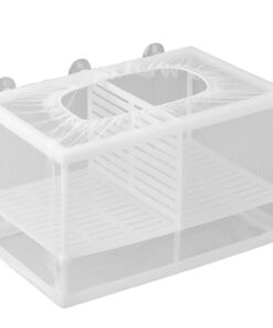 Pawfly Fish Tank Breeder Net Aquarium Fish Breeder Box with Nylon Mesh & Suction Cups Separation Net Small Fish Fry Hatchery Incubator Hatching Box for Baby Fish Shrimp Betta