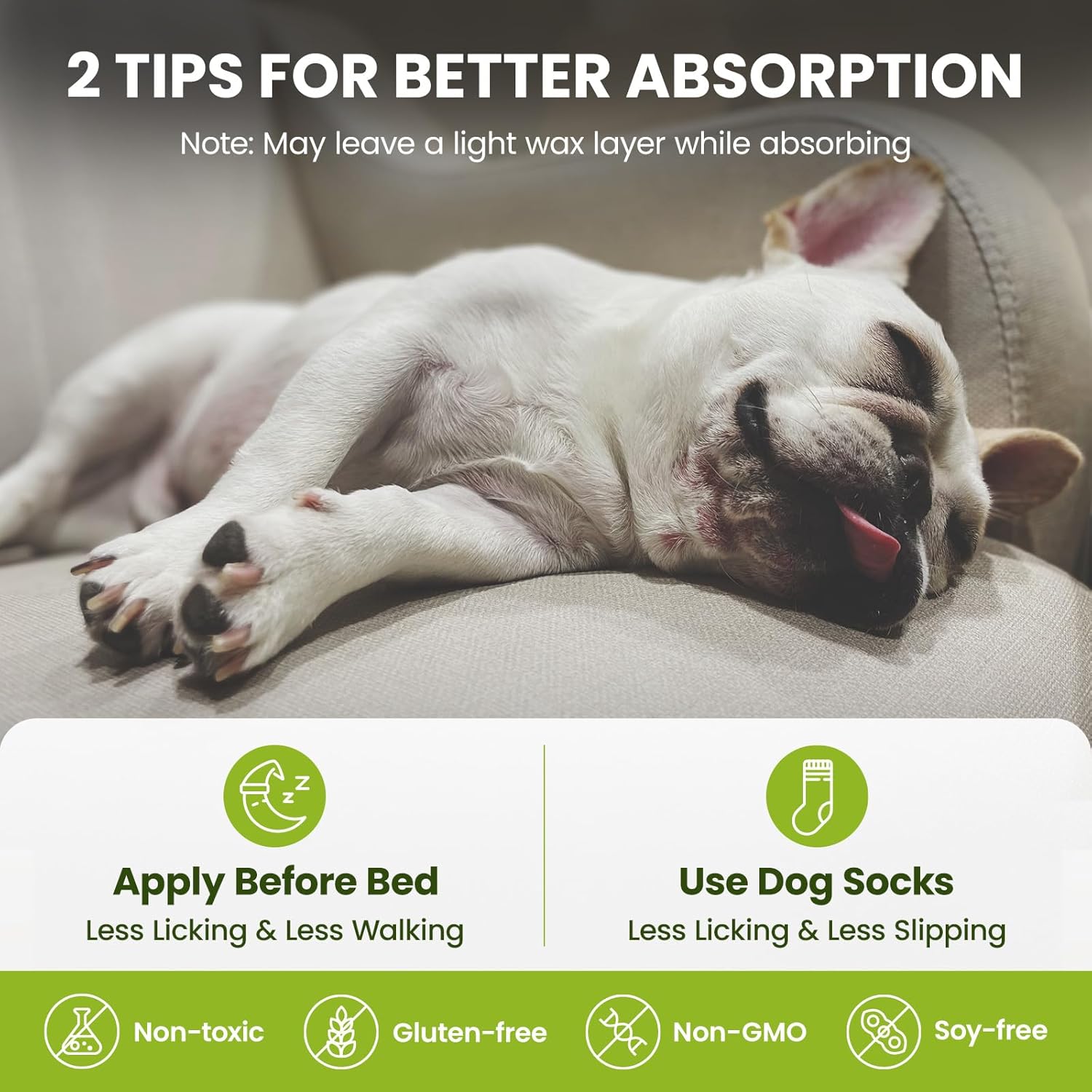 PawSono Lick-Safe Dog Paw & Nose Balm with Coconut Oil | All-Natural Moisturizer & Soother for Dry, Cracked Pads & Snout | Heat & Cold Pavement Protection Wax, Nose Butter for...