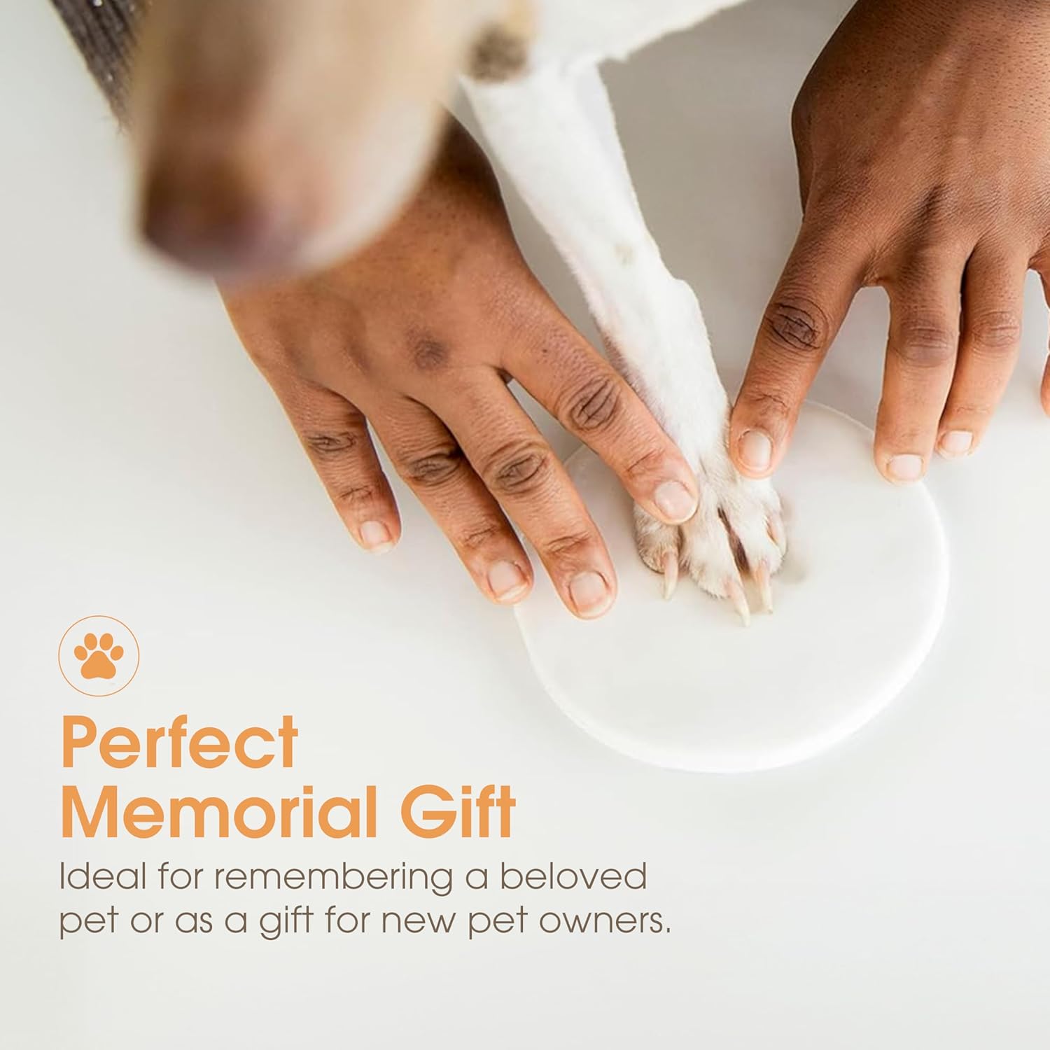 Pearhead Pet Paw Print Photo Frame With Clay Imprint Kit - Wooden Pet Paw Print Frame, DIY Memorial Keepsake for Cats and Dogs, No Mess Clay for Perfect Pawprints, Ideal Home...