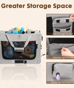 PEGIC Extra Large Cat Carrier for 2 Cats, Portable Soft Sided Large Pet Carrier for Traveling, Indoor and Outdoor Uses, 24