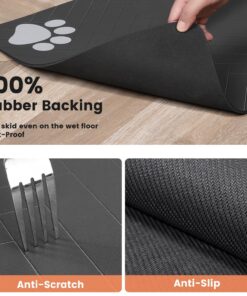 Pet Feeding Mat-Absorbent Pet Placemat for Food and Water Bowl, with Waterproof Rubber Backing, Quick Dry Water Dispenser Mat for Dog and Cat (20