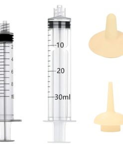 Pet Feeding Syringe with Nipple, Silicone Feeding Tools for Kitten Puppy Feeding Syringe for Newborn Cat Dog Small Animals Rabbits (5ml+10ml +10 nipples)