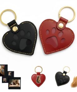 Pet Fur Keepsake Keychain - Dog Hair & Cat Fur Memory Charm, Pet Memorial Gift for Dog and Cat Lovers