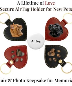 Pet Fur Keepsake Keychain - Dog Hair & Cat Fur Memory Charm, Pet Memorial Gift for Dog and Cat Lovers