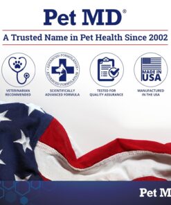 Pet MD Dog Ear Cleaning Wipes – Otic Cleanser for Dogs, Soothing Ear Care with Aloe Vera & Eucalyptus, Regular Wipes, 100 Count