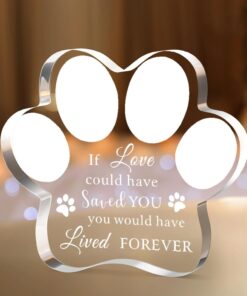 Pet Memorial Ornament Remembrance Gifts: Cynlsum Loss of Dog Cat Sympathy Gift Crystal Bone Shape Decor Ornament for Dogs Puppy Keepsake