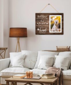 Pet Memorial Picture Frame, Pet Dog Memorial Picture Frame, Pet Cat Photo Frame, Photo Frame Gift for Dog Owners Sympathy for Loss of Pets Photo 4x6Inch12P039