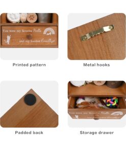 Pet Memorial Shadow Box Keepsake 9.25x13 Cat Memorial Gifts for Loss of Cat Death Sympathy and Remembrance Gift Large Pet Picture Frame Display Case with Deep Rainbow Bridge Drawer