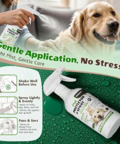 Pet Protector Spray for Dogs & Cats, 16 oz, Repel Fleas, Ticks, Mites & Mosquitoes Indoor/Outdoor Home Use, Fast-Acting, Safe, and Easy Application