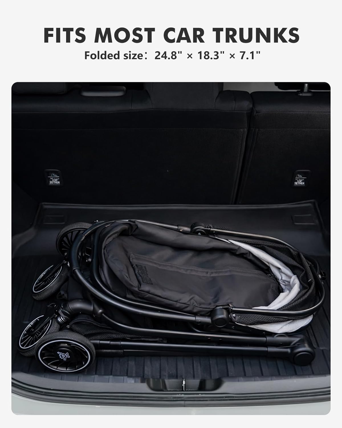 Pet Stroller for Small Dogs and Cats, One-Click Foldable Dog Stroller with Detachable Carrier & 3 Safety Tethers, Holds up to 33 lbs, Storage Basket & Cup Holder, Breathable...