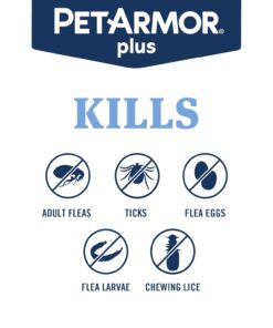 PetArmor Plus Flea and Tick Prevention for Dogs, X-Large Dog Flea and Tick Treatment, 3 Doses, Waterproof Topical, Fast Acting, For X-Large (89-132 lbs)