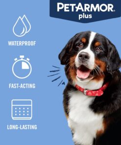 PetArmor Plus Flea and Tick Prevention for Dogs, X-Large Dog Flea and Tick Treatment, 3 Doses, Waterproof Topical, Fast Acting, For X-Large (89-132 lbs)