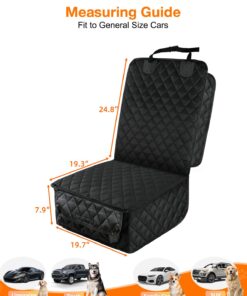 PETICON Waterproof Front Seat Car Cover 2 Pack, Full Protection Dog Car Seat Cover with Side Flaps, Nonslip Scratchproof Captain Chair Seat Cover Fits for Cars, Trucks, SUVs,...
