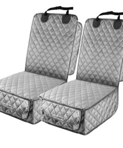 PETICON Waterproof Front Seat Car Cover 2 Pack, Full Protection Dog Car Seat Cover with Side Flaps, Nonslip Scratchproof Captain Chair Seat Cover Fits for Cars, Trucks, SUVs,...