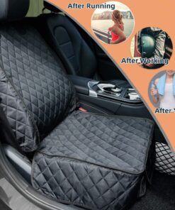 PETICON Waterproof Front Seat Car Cover 2 Pack, Full Protection Dog Car Seat Cover with Side Flaps, Nonslip Scratchproof Captain Chair Seat Cover Fits for Cars, Trucks, SUVs,...