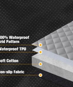 PETICON Waterproof Scratchproof Pet Bench Seat Covers for Cars, SUVs, Nonslip Durable Back Seat Cover for Dogs, Washable Backseat Protection, Gray