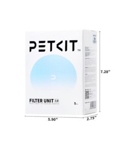 PETKIT Upgraded Filter Units 3.0 for PETKIT Pet Water Fountains Eversweet 2S/3/3 Pro,Eversweet Solo/Solo2/Solo SE & CYBERTAIL, Replacement Filters (5 pcs)