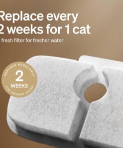 PETLIBRO 4 Packs Replacement Filters for Dockstream Cat Water Fountain PLWF105/PLWF115/PLWF005, 2 Months Set of Replacement Filters for Ultra Quiet Pet Water Fountain