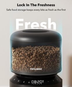 PETLIBRO Automatic Cat Feeder – 3L Programmable Pet Food Dispenser with Airtight Storage, Timed Portion Control, Voice Meal Call & Dual Power Supply, Clog-Free Healthy Feeding...