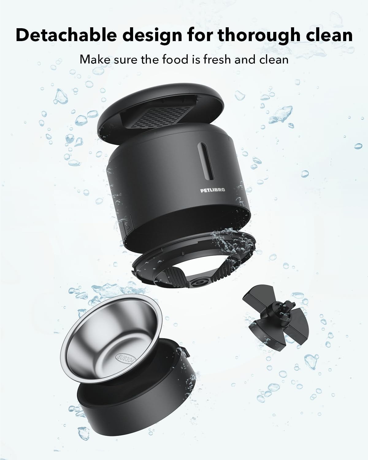 PETLIBRO Automatic Cat Feeder – 3L Programmable Pet Food Dispenser with Airtight Storage, Timed Portion Control, Voice Meal Call & Dual Power Supply, Clog-Free Healthy Feeding...