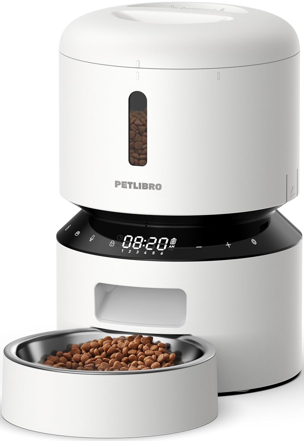PETLIBRO Automatic Cat Feeder – 3L Programmable Pet Food Dispenser with Airtight Storage, Timed Portion Control, Voice Meal Call & Dual Power Supply, Clog-Free Healthy Feeding...
