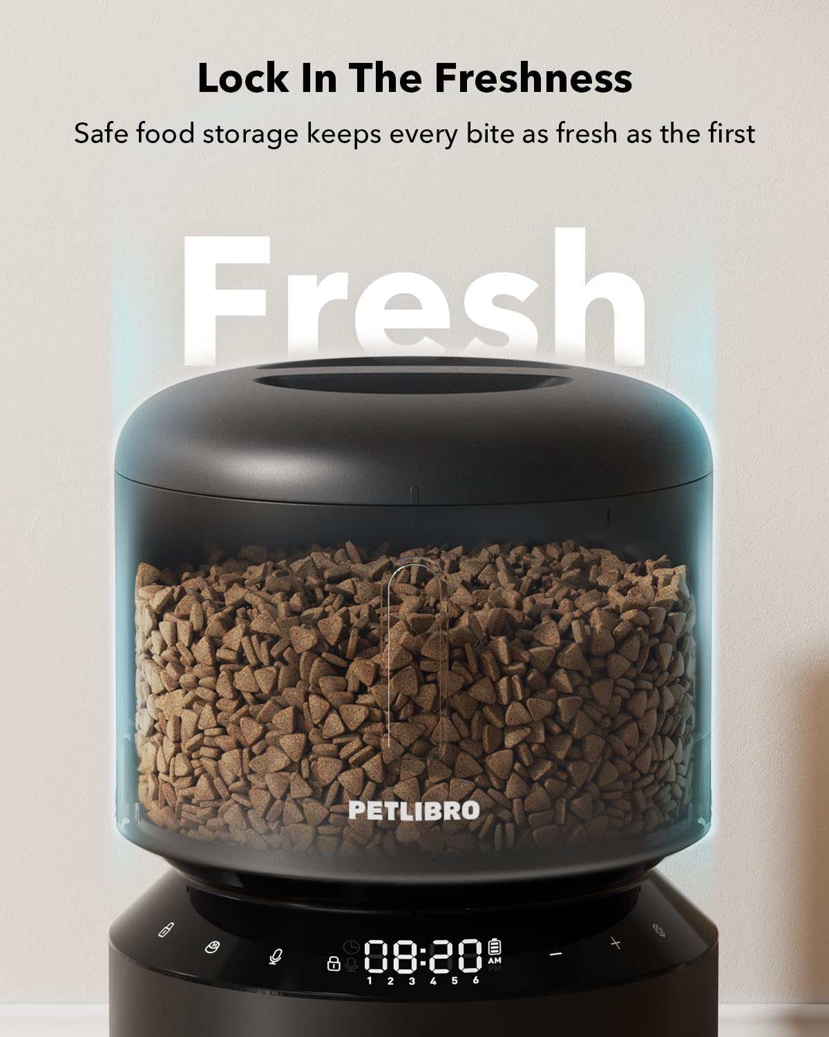 PETLIBRO Automatic Cat Feeder – 3L Programmable Pet Food Dispenser with Airtight Storage, Timed Portion Control, Voice Meal Call & Dual Power Supply, Clog-Free Healthy Feeding...