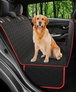 Petloox Dog Car Seat Cover for Back Seat, Waterproof Hammock for Car, SUV & Truck, Non-Slip Backseat Cover for Dogs, Heavy-Duty Dog Hammock Style Seat Protector Pets, Easy to...
