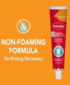 Petrodex Toothpaste for Dogs and Puppies, Cleans Teeth and Fights Bad Breath, Reduces Plaque and Tartar Formation, Enzymatic Toothpaste, Poultry Flavor, 6.2oz