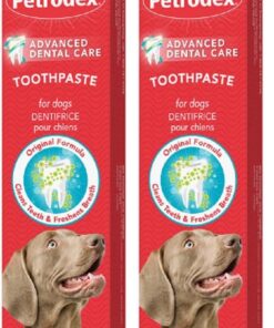 Petrodex Toothpaste for Dogs and Puppies, Cleans Teeth and Fights Bad Breath, Reduces Plaque and Tartar Formation, Enzymatic Toothpaste, Poultry Flavor, 6.2oz