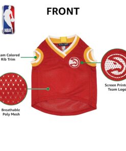 Pets First NBA Atlanta Hawks Dog Jersey, Medium- Tank Top Basketball Pet Jersey