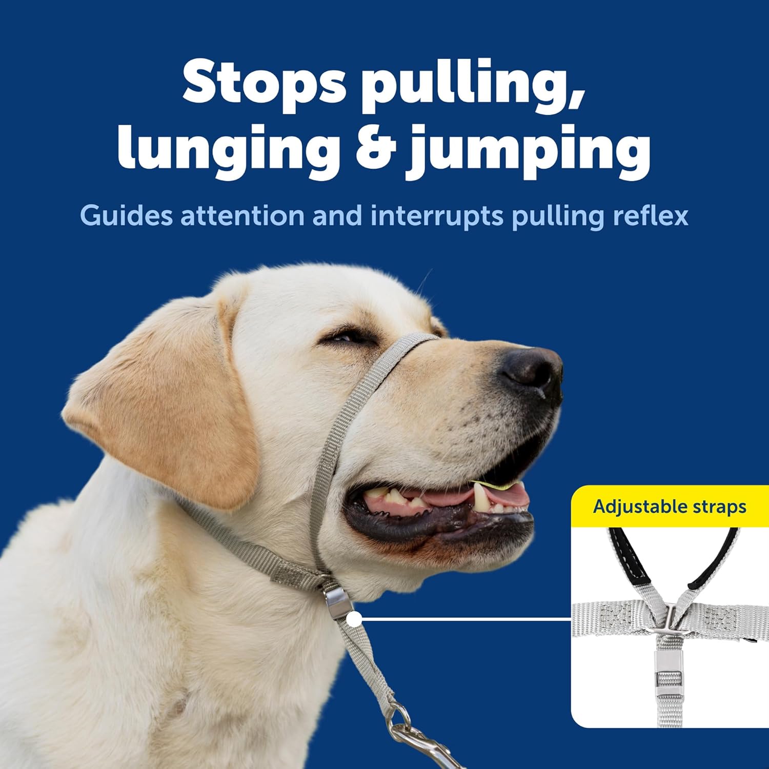PetSafe Gentle Leader No-Pull Dog Headcollar - The Ultimate Solution to Pulling - Redirects Your Dog's Pulling for Easier Walks - Helps You Regain Control - Medium, Black