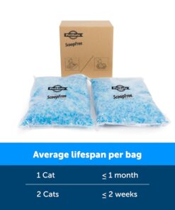 PetSafe ScoopFree Premium Crystal Cat Litter - Outperforms Clay Litter - Refill Packs - Reusable Tray Compatible - Fresh Scent - 4.3 lb Bags - 2 Pack