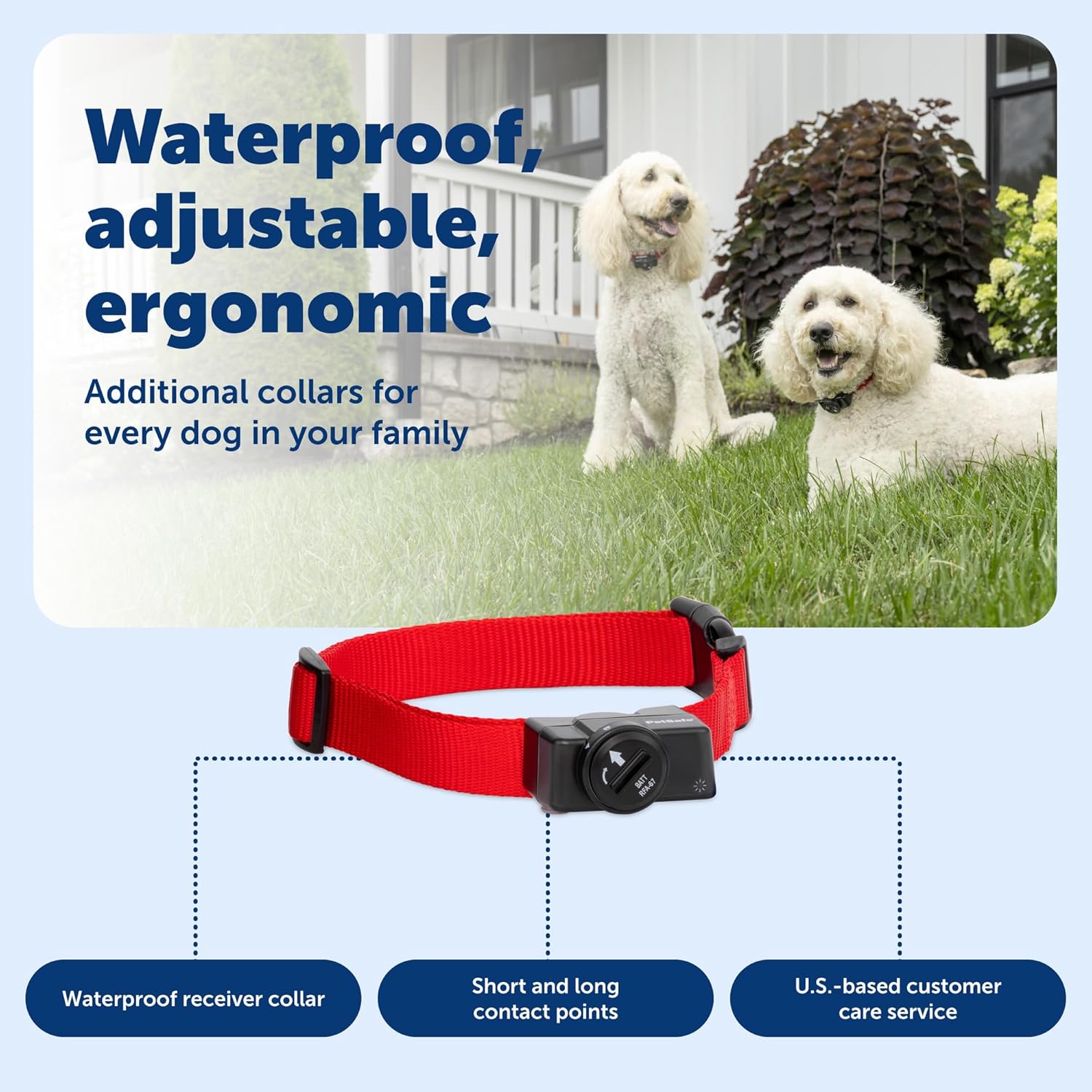 PetSafe Wireless Pet Fence Containment System Receiver Collar Only for Dogs and Cats Over 5 lb., Waterproof with Tone and Static Correction - from The Parent Company of...