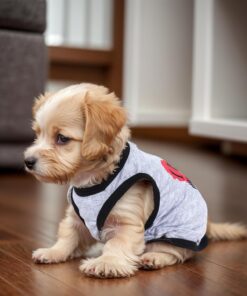 Pistha 4 Pack Dog Shirts Summer Printed Puppy Clothes Cute Sleeveless Pet T Shirts Dog Clothes for Small Medium Dogs Cats Girl(S)