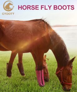 Pony/Donkey Fly Boots Set of 4, Breathable Mesh Protectores para Caballos, Indoor & Outdoor UV Protective Leg Boots for Turnout, Lightweight Fly Protection for Horse Legs(Small,...