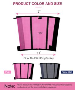 Pony/Donkey Fly Boots Set of 4, Breathable Mesh Protectores para Caballos, Indoor & Outdoor UV Protective Leg Boots for Turnout, Lightweight Fly Protection for Horse Legs(Small,...