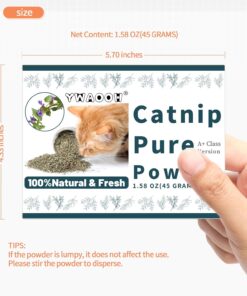 Premium Catnip for Cats & Kittens – Cold-Processed, High Potency Nepetalactone, 100% Pure Organic Leaf-Only Catnip for Toys, Scratchers, Refills, Stimulates Play & Protects...
