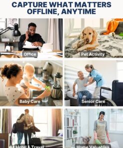 Premium Plug-in Dome Cam, 1080p Full HD Always-On, Motion Detection, No WiFi Needed, Easy Setup, Indoor Cam for Home & Pet Nanny Use