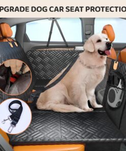 PROZAR Dog Car Seat Cover for Back Seat, Hard Bottom Back Seat Extender for Dog, Back Seat Pet Cover for Dogs - Supports 400lbs, Waterproof Heavy Duty Scratch Dog Hammock for...