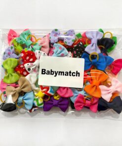 Puppy Hair Bows Small Dog Mini Rubber Bands Doggie Bowknot Pet Grooming Accessories 60pcs (30 Pairs) - Puppy Bows for Small Dogs Girl