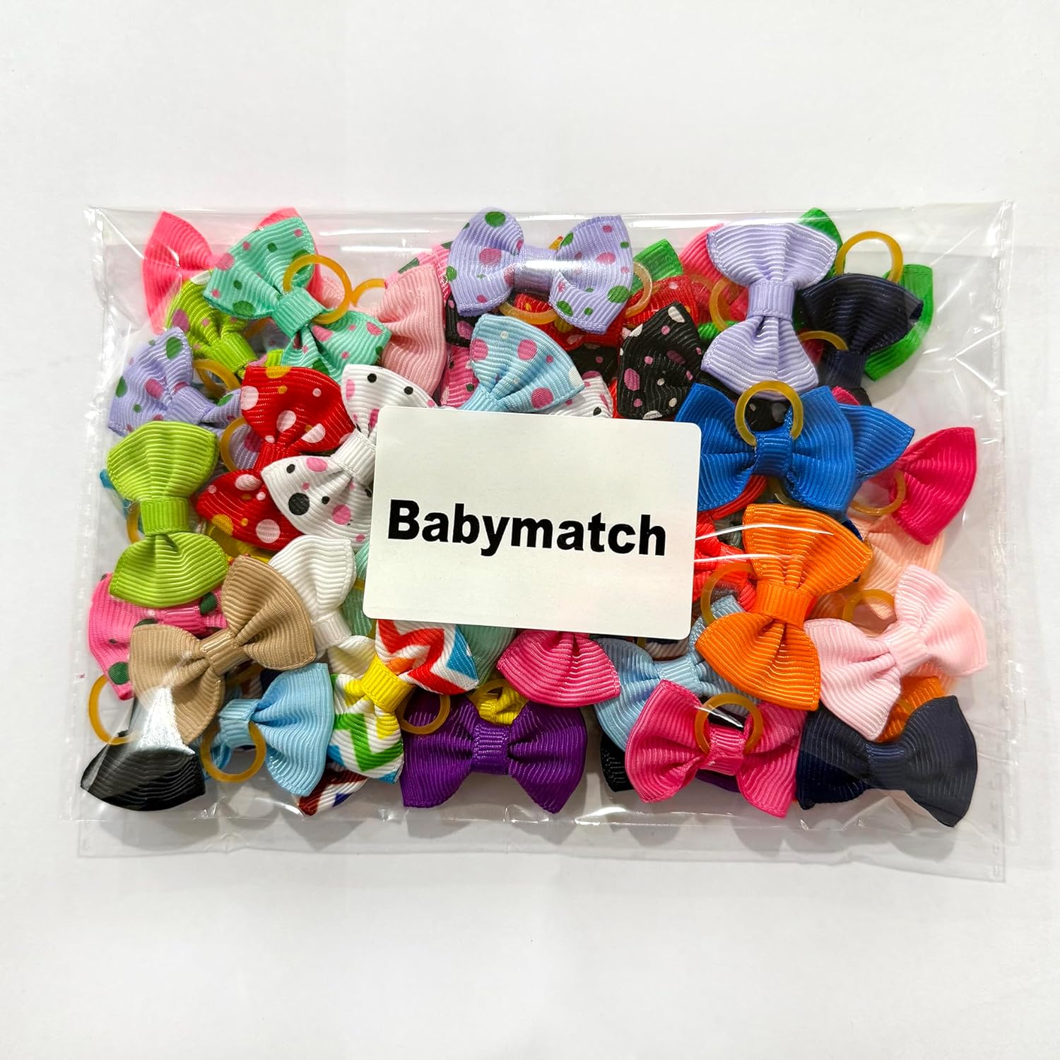 Puppy Hair Bows Small Dog Mini Rubber Bands Doggie Bowknot Pet Grooming Accessories 60pcs (30 Pairs) - Puppy Bows for Small Dogs Girl