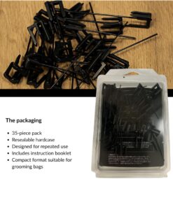 Quick Knot® Deluxe | Mane Clip for Braiding | Designed for Horses and Ponies | Reusable | 3 Colors, 2 Sizes (Black, XL)