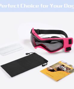 QUMY Dog Goggles UV Protection for Small to Medium Breed, Dog Sunglasses Windproof Anti-Fog Dustproof Snowproof, Puppy Glasses for Outdoor Riding Driving with Comfortable Frame...