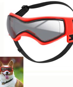QUMY Dog Goggles UV Protection for Small to Medium Breed, Dog Sunglasses Windproof Anti-Fog Dustproof Snowproof, Puppy Glasses for Outdoor Riding Driving with Comfortable Frame...