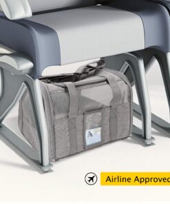 Refrze Cat Carrier,Dog Carriers for Small Dogs Medium Cats Pet Carrier up to 15 Lbs, TSA Airline Approved Cat Carrier Soft, Cat Dog Crate Travel Bag,Grey