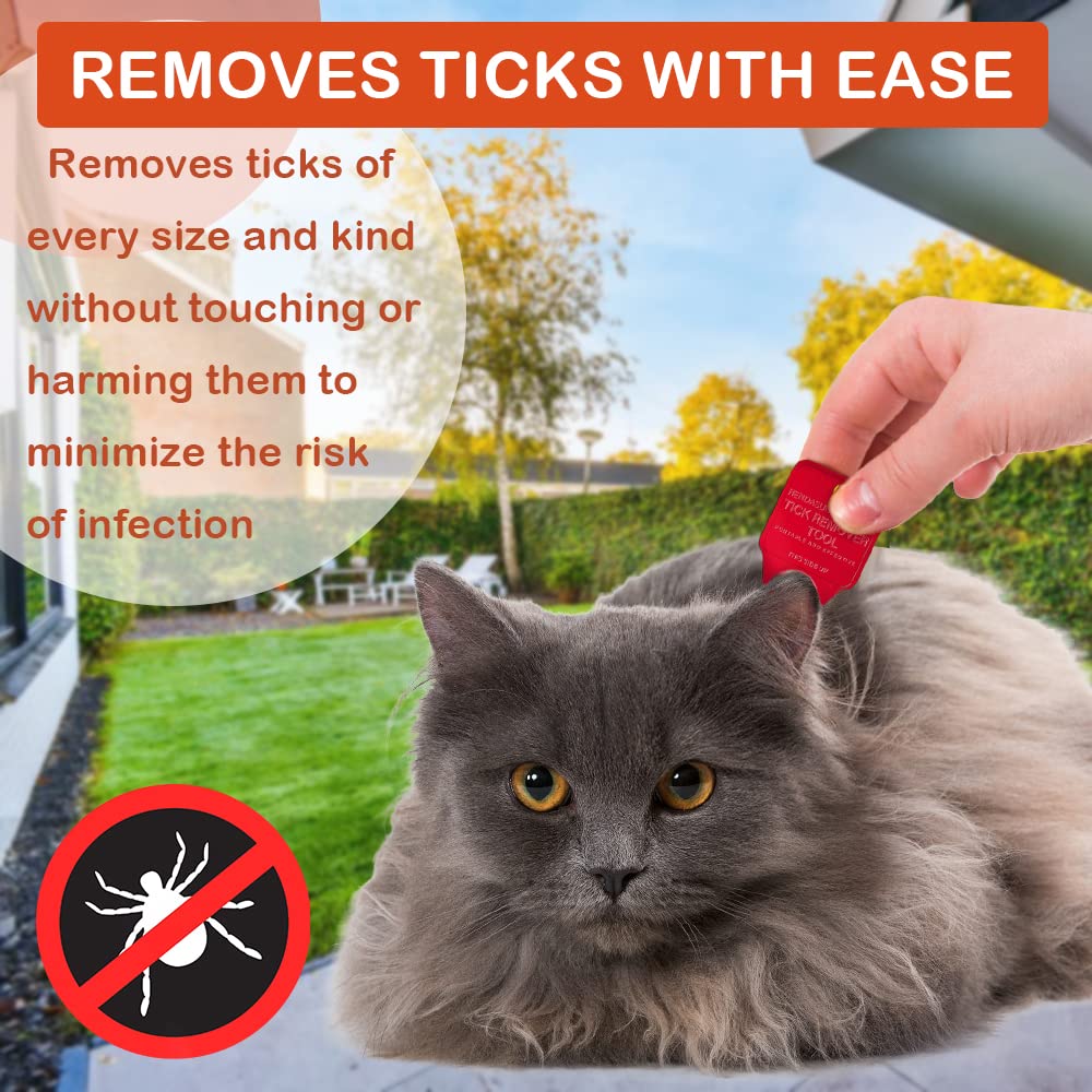 Remover Tool, Quick and Safe, and Reliable Suitable for Pets, Animals, and Humans, Essential Remover Tool for Portable Outdoor Living (5 Pack Orange Red Blue Green Silver)