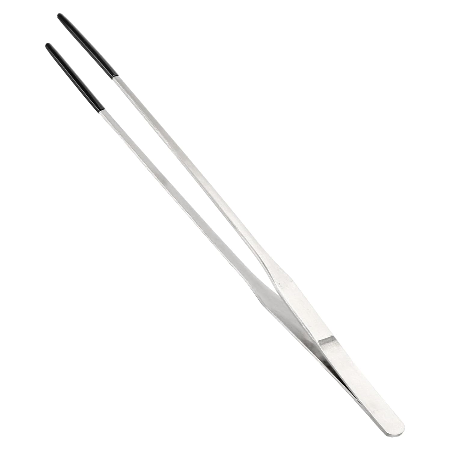 Reptile Feeding Tongs, Stainless Steel Lizard Feeding Tongs, Aquarium Straight Feeding Tweezers for Reptiles with Rubber Tip, Terrarium Feeding Tongs for Gecko, 10.63" Length, Red